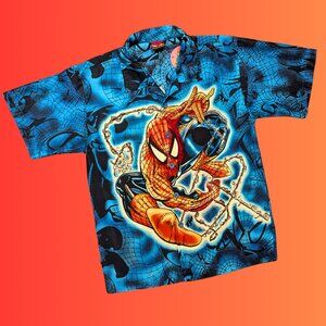 2002 Marvel Official Spider-Man Button Down Shirt Size M (for Kids)